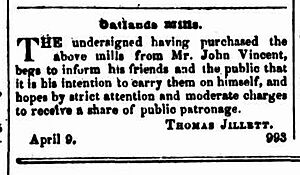 Thomas Jillett owner of mill 1853