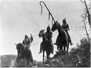 Three Crow horsemen- Edward S. Curtis