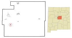Location of Mountainair, New Mexico