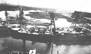 USS Arizona (BB-39) being modernized in 1930