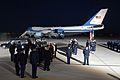 US Navy 061230-F-0194C-006 The casket of Gerald R. Ford, 38th president of the United States, arrives at Andrews Air Force Base, Md., Dec. 30, 2006