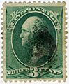 US stamp 1873 3c Washington c