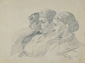 Vilhelmine Bramsen, Beatrice Diderichsen and Marianne Stokes