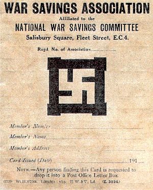 War Savings Association membership card