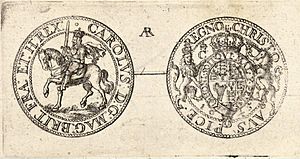 Wenceslas Hollar - Half-crown of Charles I (State 2) 2
