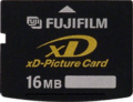 XD card 16M Fujifilm front