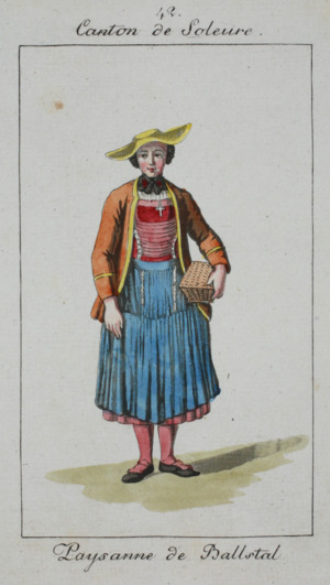 Zentralbibliothek Solothurn - 42 Canton de Soleure Paysanne de Balstall - a0095