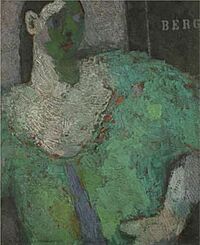 'Girl No. 109336', oil on canvas painting by Mordecai Ardon, 1950