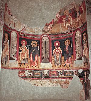Absis de Sant Pere del Burgal, 11th c. fresco