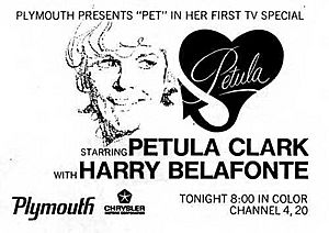 Advertisement for Petula Clark's first American television special