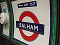 Balham station Northern line roundel