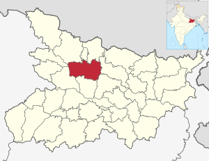 Location of Muzaffarpur district in Bihar