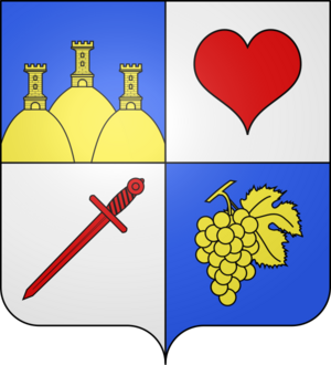 Blason ville fr Husseren-les-Châteaux (Haut-Rhin)