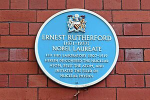 Blue Plaque for Ernest Rutherford University of Manchester