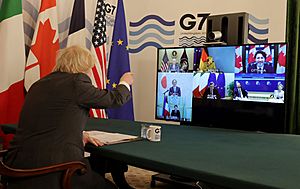 Boris Johnson hosts virtual G7 meeting (2)