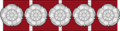 CAN Canadian Forces Decoration ribbon with five bars