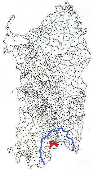 Cagliari Metropolitan area map