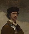 Carel Fabritius - A Young Man in a Fur Cap and a Cuirass (probably a Self Portrait) - National Gallery, London - 1654 (2)