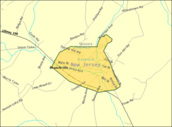 Census Bureau map of Branchville, New Jersey