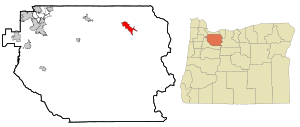 Clackamas County Oregon Incorporated and Unincorporated areas Mount Hood Village Highlighted.svg