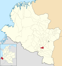 Location of the municipality and town of Iles in the Nariño Department of Colombia.