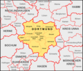 Dortmund Bezirke und Nachbargemeinden
