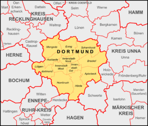 Dortmund Bezirke und Nachbargemeinden