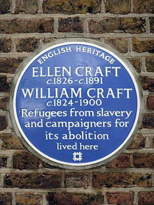 ELLEN CRAFT c.1826–c.1891 WILLIAM CRAFT c.1824–1900 Refugees from slavery and campaigners for its abolition lived here