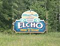 Elcho Wisconsin Welcome Sign North US45