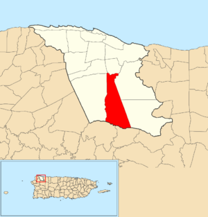 Location of Galateo Alto within the municipality of Isabela shown in red