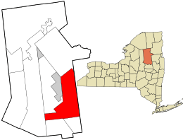 Location in Hamilton County and the state of New York.