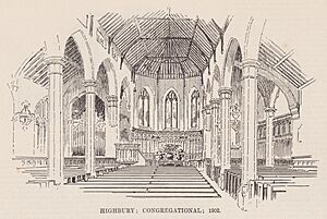 Highbury Chapel interior 1902
