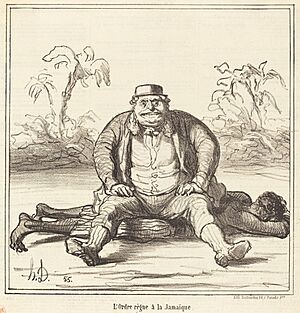 Honoré Daumier - LOrdre règne la Jamaïque - 1866