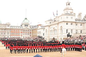Horse Guards at the rehearsal of the Queen's birthday parade in 2012 24