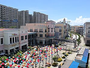 Iloilo Business Park Festive Walk top view with clock tower (Mandurriao, Iloilo City; 10-22-2022)
