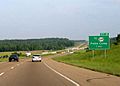 Interstate 22 eastbound at Potts Camp, Mississippi