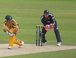 Kieswetter keeping wicket against Australia, 2010