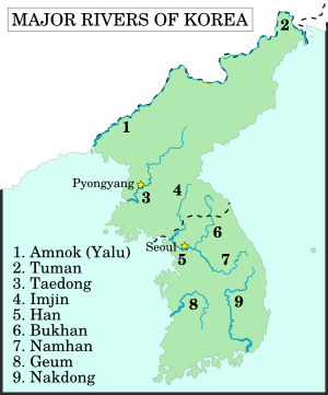 Major Rivers In South Korea