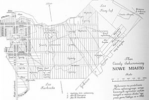 Lodz 1823 Plan Osady Sukienniczej Nowe Miasto