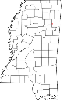 Location of Gibson, Mississippi