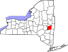 State map highlighting Albany County