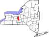 State map highlighting Seneca County