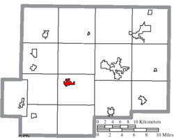 Location of Kalida in Putnam County