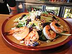 Michigan salad with grilled shrimp