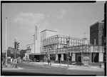 NORTH FRONT AND WEST SIDE DURING REMODELING - Greyhound Bus Terminal, New York Avenue and Eleventh Street Northwest, Washington, District of Columbia, DC HABS DC,WASH,431-2