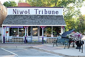 The old Niwot Tribune office on 2nd Avenue.