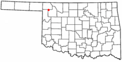 Location of Fort Supply, Oklahoma