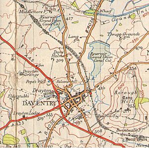 OS Daventry 1946 map