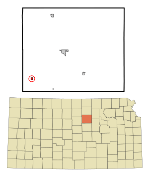 Location within Ottawa County and Kansas