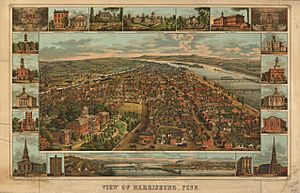 PA Harrisburg 1855 Map